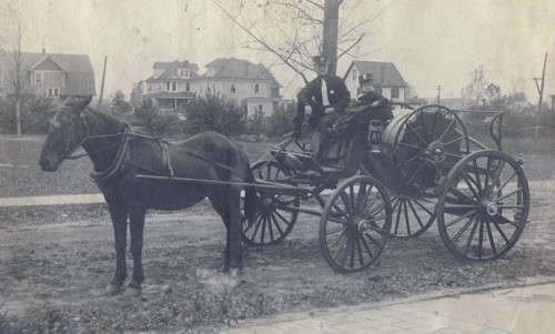 Horse Drawn Hose Wagon purchased from the Camden Fire Department in 1905.