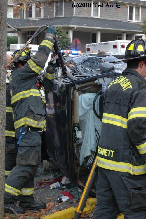 Redman Ave & Estaugh Ave, MVA Rescue, Haddonfield, 11/15/2010